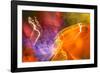 Colorful glass with blurred motion effect.-Stuart Westmorland-Framed Photographic Print