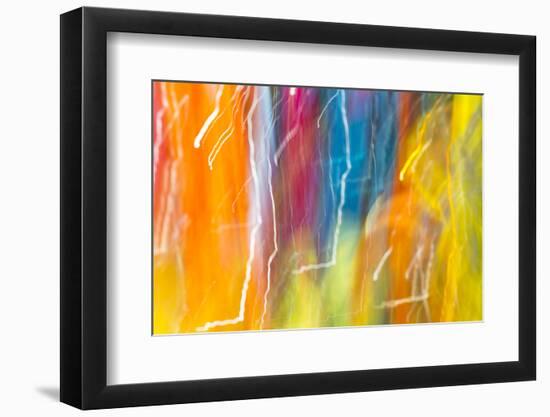 Colorful glass with blurred motion effect.-Stuart Westmorland-Framed Photographic Print