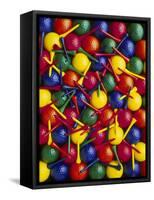 Colorful Golf Balls and Tees-David Carriere-Framed Stretched Canvas