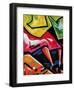 Colorful Graffiti (detail)-Jenny Kraft-Framed Art Print