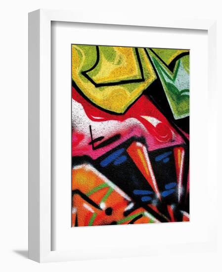 Colorful Graffiti (detail)-Jenny Kraft-Framed Art Print