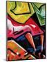 Colorful Graffiti (detail)-Jenny Kraft-Mounted Art Print