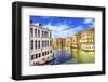 Colorful Grand Canal from Rialto Bridge, Venice, Italy-William Perry-Framed Photographic Print