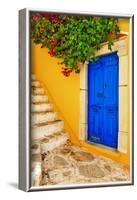 Colorful Greece Series -Symi Island Streets-Maugli-l-Framed Photographic Print