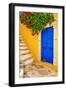 Colorful Greece Series -Symi Island Streets-Maugli-l-Framed Photographic Print