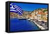 Colorful Greece Series - Symi Island-Maugli-l-Framed Stretched Canvas