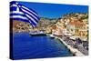 Colorful Greece Series - Symi Island-Maugli-l-Stretched Canvas