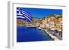 Colorful Greece Series - Symi Island-Maugli-l-Framed Photographic Print