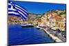 Colorful Greece Series - Symi Island-Maugli-l-Mounted Photographic Print