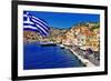 Colorful Greece Series - Symi Island-Maugli-l-Framed Photographic Print