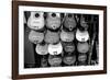 Colorful guitars at a market stall, Olvera Street, Downtown Los Angeles, Los Angeles, California...-null-Framed Photographic Print