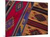 Colorful Hand-Woven Carpet, Oaxaca, Mexico-Judith Haden-Mounted Photographic Print