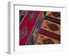 Colorful Hand-Woven Carpet, Oaxaca, Mexico-Judith Haden-Framed Photographic Print