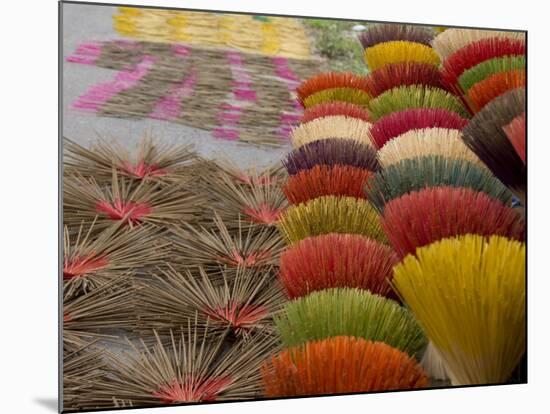 Colorful handmade incense sticks, Da Nang, Vietnam-Cindy Miller Hopkins-Mounted Photographic Print