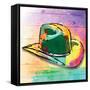 Colorful Hat-OnRei-Framed Stretched Canvas