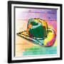 Colorful Hat-OnRei-Framed Art Print