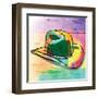 Colorful Hat-OnRei-Framed Art Print