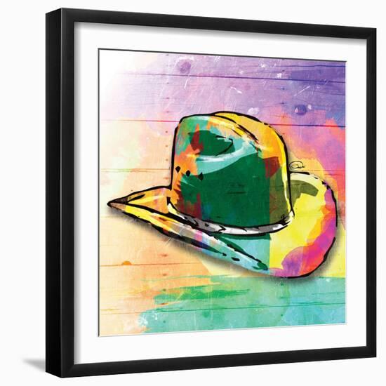 Colorful Hat-OnRei-Framed Art Print