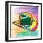 Colorful Hat-OnRei-Framed Art Print