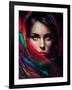 Colorful Head Scarf-Incado-Framed Art Print