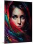 Colorful Head Scarf-Incado-Mounted Art Print