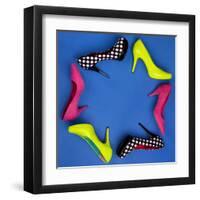 Colorful High Heels Frame-NinaMalyna-Framed Art Print