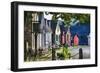 Colorful Historic Houses Mystic Seaport-George Oze-Framed Premium Photographic Print