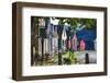 Colorful Historic Houses Mystic Seaport-George Oze-Framed Photographic Print