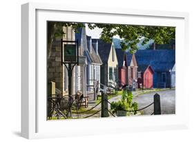 Colorful Historic Houses Mystic Seaport-George Oze-Framed Photographic Print