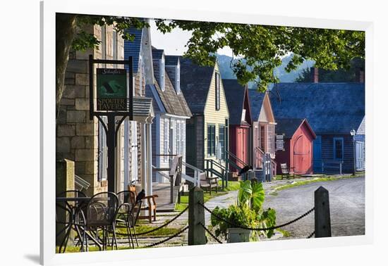 Colorful Historic Houses Mystic Seaport-George Oze-Framed Photographic Print