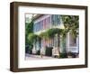 Colorful Historic Row Houses, Savannah, Georgia-George Oze-Framed Photographic Print