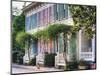 Colorful Historic Row Houses, Savannah, Georgia-George Oze-Mounted Photographic Print