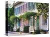 Colorful Historic Row Houses, Savannah, Georgia-George Oze-Stretched Canvas