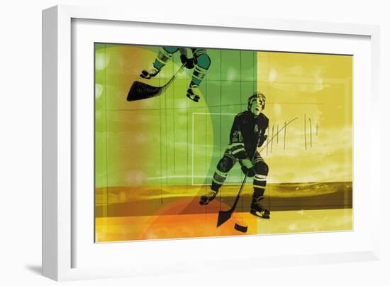 Colorful hockey-null-Framed Giclee Print