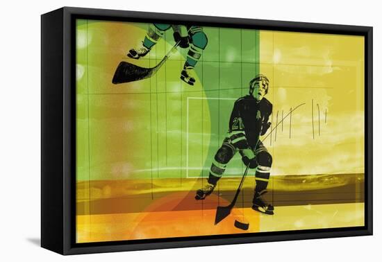 Colorful hockey-null-Framed Stretched Canvas