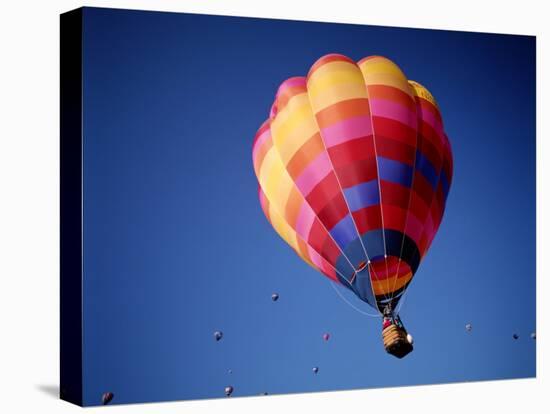 Colorful Hot Air Balloon in Sky, Albuquerque, New Mexico, USA-null-Stretched Canvas