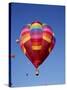 Colorful Hot Air Balloon in Sky, Albuquerque, New Mexico, USA-null-Stretched Canvas