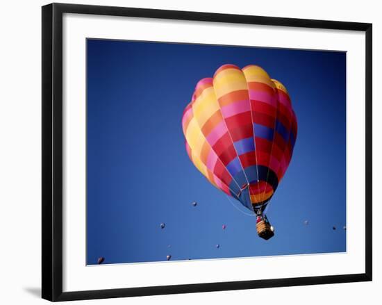 Colorful Hot Air Balloon in Sky, Albuquerque, New Mexico, USA-null-Framed Photographic Print