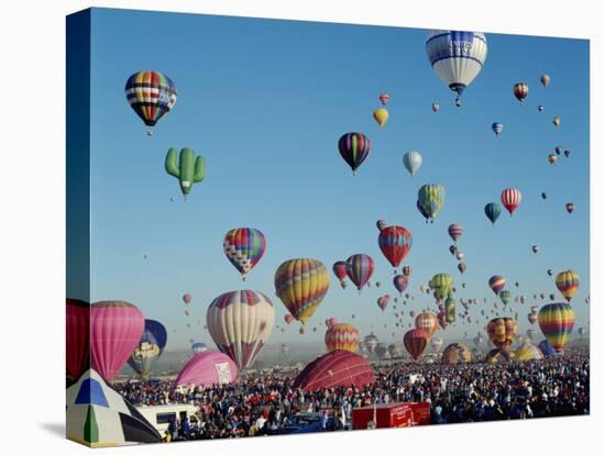 Colorful Hot Air Balloons, Albuquerque Balloon Fiesta, Albuquerque, New Mexico, USA-null-Stretched Canvas