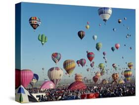 Colorful Hot Air Balloons, Albuquerque Balloon Fiesta, Albuquerque, New Mexico, USA-null-Stretched Canvas