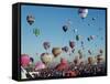 Colorful Hot Air Balloons, Albuquerque Balloon Fiesta, Albuquerque, New Mexico, USA-null-Framed Stretched Canvas