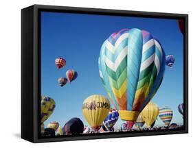 Colorful Hot Air Balloons, Albuquerque Balloon Fiesta, Albuquerque, New Mexico, USA-null-Framed Stretched Canvas