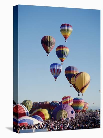 Colorful Hot Air Balloons, Albuquerque Balloon Fiesta, Albuquerque, New Mexico, USA-null-Stretched Canvas