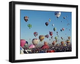 Colorful Hot Air Balloons, Albuquerque Balloon Fiesta, Albuquerque, New Mexico, USA-null-Framed Photographic Print