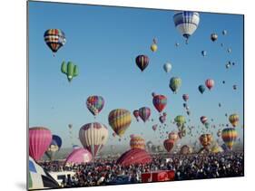 Colorful Hot Air Balloons, Albuquerque Balloon Fiesta, Albuquerque, New Mexico, USA-null-Mounted Photographic Print