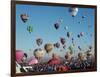 Colorful Hot Air Balloons, Albuquerque Balloon Fiesta, Albuquerque, New Mexico, USA-null-Framed Photographic Print