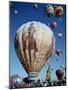 Colorful Hot Air Balloons, Albuquerque Balloon Fiesta, Albuquerque, New Mexico, USA-null-Mounted Photographic Print