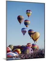 Colorful Hot Air Balloons, Albuquerque Balloon Fiesta, Albuquerque, New Mexico, USA-null-Mounted Photographic Print