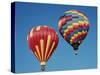 Colorful Hot Air Balloons in Sky, Albuquerque, New Mexico, USA-null-Stretched Canvas