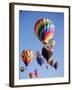 Colorful Hot Air Balloons in Sky, Albuquerque, New Mexico, USA-null-Framed Premium Photographic Print